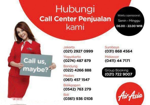 call center airasia indonesia 24 jam bebas pulsa